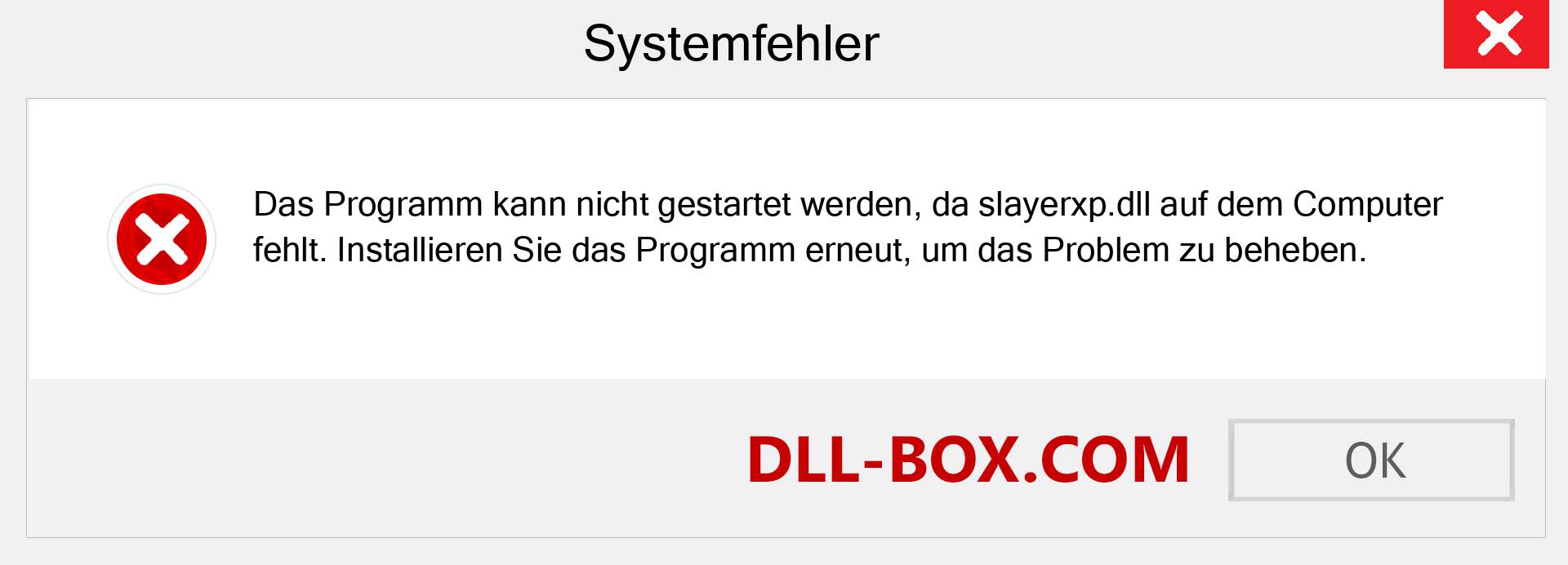 slayerxp.dll-Datei fehlt?. Download für Windows 7, 8, 10 - Fix slayerxp dll Missing Error unter Windows, Fotos, Bildern